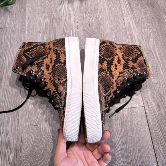Rag & Bone Python Snake Hugh Top Sneakers Shoes Size 37 US 7 Women's - Picture 11 of 11